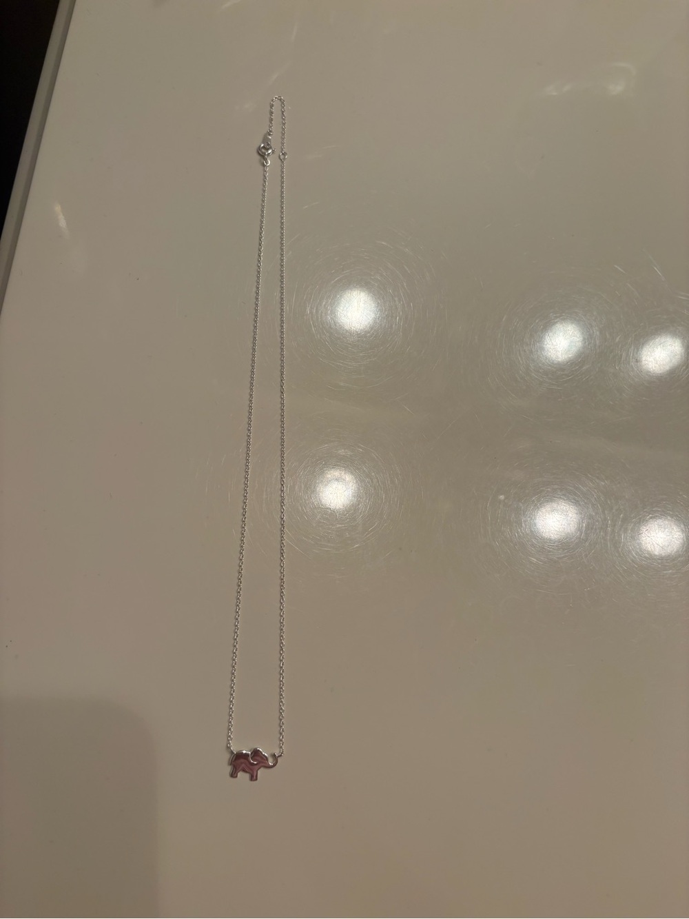 Target Silver Necklace with Elephant Charm
